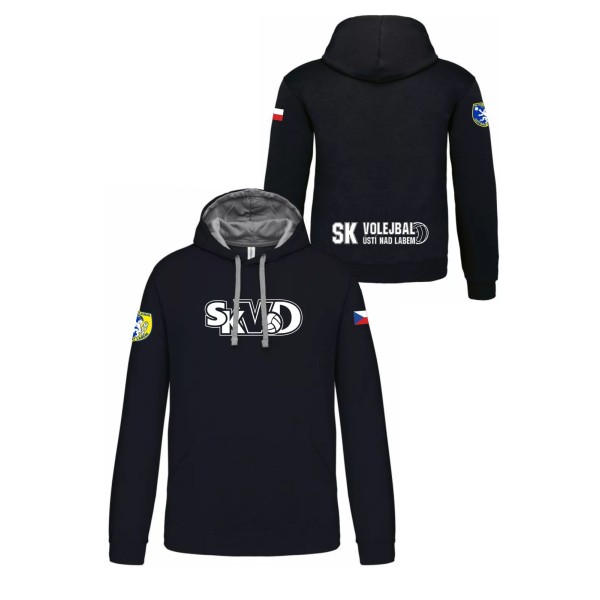 Mikina s výšivkami SKVD navy/fine grey