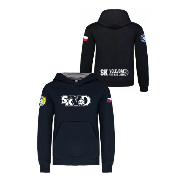 Mikina dětská s výšivkami SKVD navy/fine grey